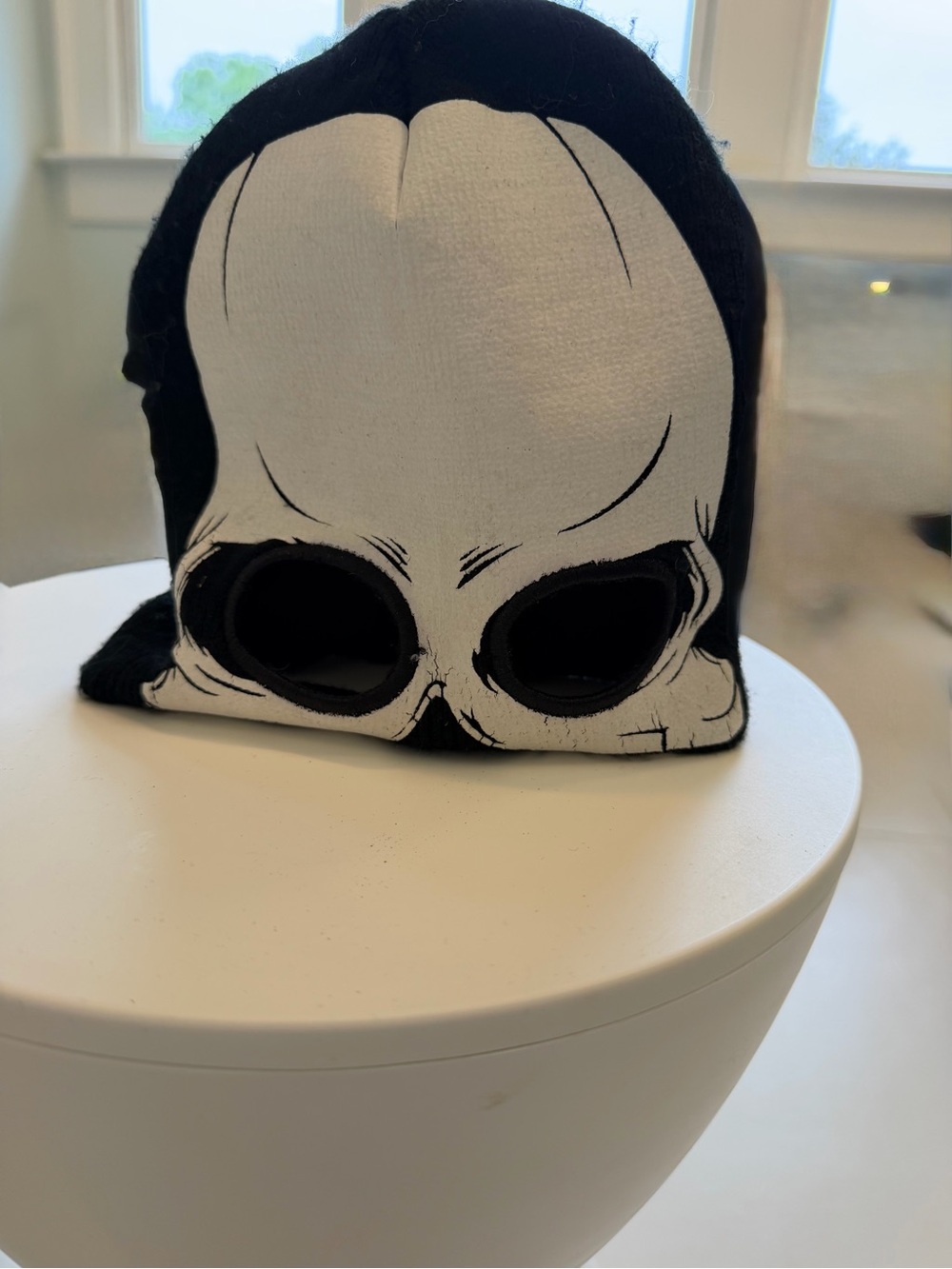 Kids’ Skull Gloves + Face Mask Set – Black/White